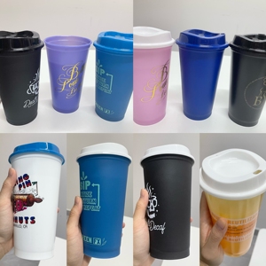 Tazza da Viaggio in Plastica Personalizzata <span class=keywords><strong>con</strong></span> Logo, per Bevande Calde e Fredde, Riutilizzabile, Tazze da Caffè da Asporto <span class=keywords><strong>con</strong></span> Coperchio - Product Image 6