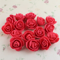 Ours en roses fait main DIY, décoration de mariage et de maison, mini fleurs artificielles en mousse PE, 3,5 cm, durée de vie de 3 ans