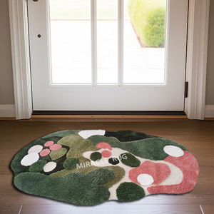 <span class=keywords><strong>Tapis</strong></span> à touffes en gazon artificiel personnalisé, décor de sol moelleux, roses, fleurs en 3D, fait à la main, <span class=keywords><strong>rose</strong></span> et <span class=keywords><strong>vert</strong></span>, <span class=keywords><strong>tapis</strong></span> à touffes en prairie florale - Product Image 5