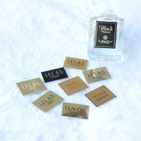 Autocollants personnalisés en métal aluminium doré holographique pour flacons de parfum avec impression sérigraphique, texte et logo sur mesure