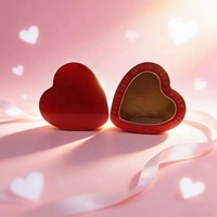 Boîte en fer romantique et mignonne en forme de cœur pour chocolats, bonbons, emballage cadeau, conteneur pour cadeaux de vacances