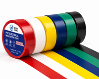 Ruban adhésif électrique en PVC ignifuge en gros, couleurs et dimensions personnalisées prises en charge pour l'épissage de câbles