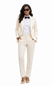 Conjunto de Traje de Esmoquin de Lujo para Mujer, 3 Piezas, Blazer, Chaleco y Pantalones a Medida, Atuendo Elegante para Ejecutivas Corporativas y Bodas - Product Image 5