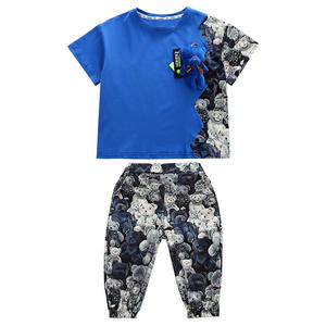 2023 Summer <strong>Teen</strong> <strong>Boys</strong> Clothing Sets <strong>Short</strong> Sleeve Cartoon Bear Print Patchwork T Shirt <strong>Shorts</strong> 2Pcs Children Clothes Wholesale - Product Image 6