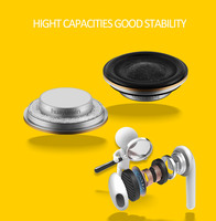 Huayunxin HQ14 14,2 mm 32 ohms Diaphragme en PU 118 mW Aimant puissant Ndfeb, Haut-parleur dynamique en fibre de carbone haute puissance et haute pression sonore