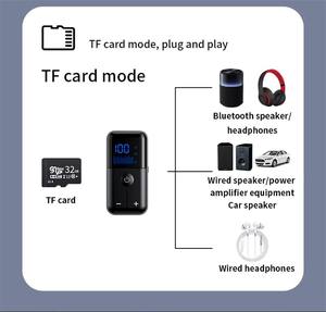 新型2in1 Bluetooth 5.4オーディオ送受信機 ステレオサウンド TFカード ワイヤレスTXオーディオアダプター LEDディスプレイオーディオアダプター - Product Image 6