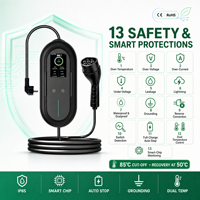 Chargeur EV portable 3,5 kW GB/T 16A 220V monophasé à courant réglable, EVSE mobile pour voitures électriques, maison et voyage