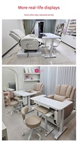 Station de pédicure électrique blanche Yicheng, moderne et simple, avec repose-pieds réglable, équipement professionnel pour salon de manucure, pour les soins des pieds