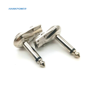Mini nichel piatto 90 gradi 6.35mm connettore Audio <span class=keywords><strong>Jack</strong></span> <span class=keywords><strong>1</strong></span>/<span class=keywords><strong>4</strong></span> TS per cavo Patch chitarra - Product Image 6