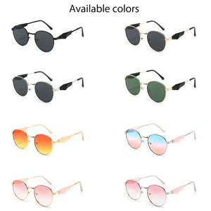 Gafas de Sol Redondas con Marco Grande de Metal, Diseño Retro 2025, Logotipo Personalizado, Unisex, Protección UV400 - Product Image 6