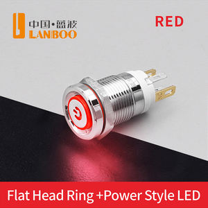 Lanboo หัว/แหวนสูง12มม. หัวแบน/<span class=keywords><strong>สัญลักษณ์</strong></span>พลังงานหัวแบน/วงแหวนปุ่มกด7A สูงในปัจจุบันสลับสีแดง, สีเขียว, สีฟ้า, สีเหลือง - Product Image 2
