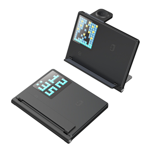 Support de chargeur sans fil pliable 5-en-1 Animation de pixels 7W pour téléphone portable nouveau support de charge <span class=keywords><strong>10W</strong></span> 5V/2A pour affichage de réveil - Product Image 6