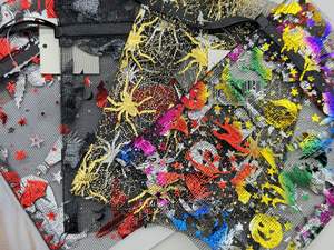 Truco o trato de Halloween, bolsa de dulces, patrón de calabaza de Calavera, bolsillo con cordón de organza - Product Image 2