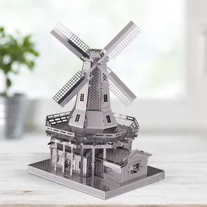 Neuheit Geschenke Piece cool Niederlande Souvenirs Brain Teaser Metall Modell Montage Kits Handwerk DIY Spielzeug Welt architektur 3D-Puzzle