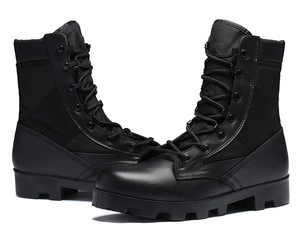 <span class=keywords><strong>Botas</strong></span> Tácticas de Cuero para <span class=keywords><strong>Hombre</strong></span>, Impermeables, de Seguridad, para Caza y Combate al Aire Libre, Color Negro - Product Image 3
