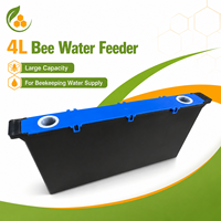 4-Liter-Bienenstock-Wasserspender mit blauem Deckel – Kunststoff-Tränke für Langstroth-Bienenstöcke – Imkerausrüstung