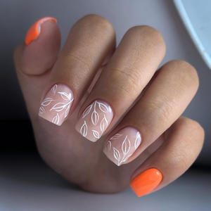 <span class=keywords><strong>Uñas</strong></span> postizas de diamante blanco y <span class=keywords><strong>rosa</strong></span> <span class=keywords><strong>para</strong></span> mujer y niña, accesorio de cobertura completa, Etiqueta Privada, venta al por mayor, 24 unidades - Product Image 5