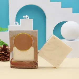 Customized eco-friendly mini hotel natural organic rice ocean rendering handmade soap