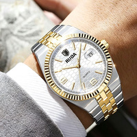 Montre à quartz pour homme, lunette cannelée, cadran nid d'abeille, fenêtre de date, bracelet en acier à cinq maillons, Reloj Hombre