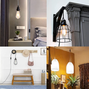 Đèn cơ sở chủ dây cáp điện 1.8m E27 EU treo mặt dây dẫn ánh sáng lịch thi đấu đèn bóng đèn ổ cắm dây adapter với chuyển đổi 220 - Product Image 6