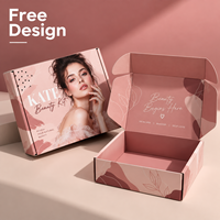 Boîte d'emballage rose personnalisée imprimée pour votre entreprise et vos achats, boîtes d'expédition en carton ondulé avec logo personnalisé
