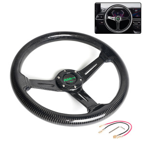 Volant de course RASTP 345 mm en fibre de carbone à 3 branches pour modification automobile - Product Image 3