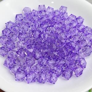 Şeffaf akrilik DIY doku kutusu yapma boncuk kare boncuk düzensiz şekil plastik reçine gevşek çanta yapımı için özel renk - Product Image 3