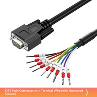 Cable de terminal DB9 de grado industrial, cable de conexión de un solo extremo, puerto paralelo, puerto serie, fabricado en China