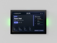 Tableta Android POE con Barra de Estado LED, Panel de Pared Android NFC Frontal, Sistema de Reserva de Salas de Reuniones, FCC CE GMS