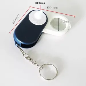 Loupe à main pliable en plastique avec lumière LED Clairvoyance, zoom 10x, source de lumière blanche, design portable et clip - Product Image 4