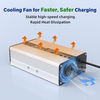 Chargeur de batterie au lithium LifePO4 58,4 V 8 A pour vélo électrique, moto, 16S 48 V 51,2 V, chargeur de batterie Li-ion LifePO4