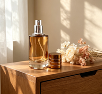 Flacons de parfum en verre personnalisés de 50 ml de haute qualité avec pompe pulvérisatrice et impression sérigraphique, design professionnel 2026, pour diffuseur à bâtonnets