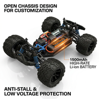 Camion RC AiJH 1:14, 70 km/h, haute vitesse, tout-terrain, voiture de cascades avec protection anti-collision, voiture RC brushless compétitive