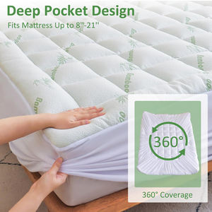 Бамбуковый матрас Twin Size ультра мягкая охлаждающая подушка дышащий вискоза коврик для кровати для дома больницы, постельное белье машинная стирка - Product Image 4