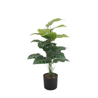 Grosir tanaman buatan dekoratif plastik Bonsai dieffenbakxia 18 kepala gaya Nordic untuk Thanksgiving Tahun Baru Paskah