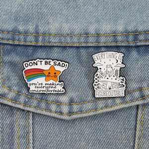 Pin de Esmalte con Frase de Salud Mental, Diseño de Rana Linda con Café, Broche, Insignia de Solapa, Joyería, Regalo, Venta al Por Mayor - Product Image 1