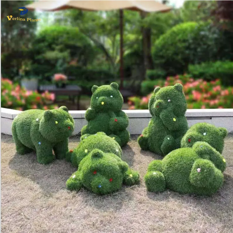 China Groothandel Kunstmatige Topiary Gras Dier Voor Vierkante Tuin