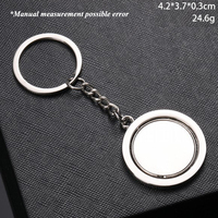 EDC rotierende Metall Tag Schlüssel anhänger Ring Großhandel DIY Doppelseite Promotion Spin rotierende Medaille Blank Revolve Runde Metall Schlüssel bund