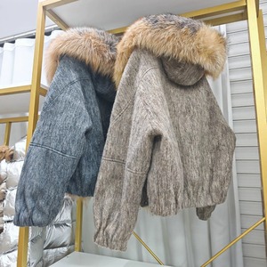 OFTBUY 2026 Abrigo de Plumón de Lana de Lujo para Mujer, Cuello de Piel de Zorro Auténtica, Chaqueta Corta Acolchada con 90% Plumón de Ganso, Venta al por Mayor, MOQ Bajo, Personalizable - Product Image 6