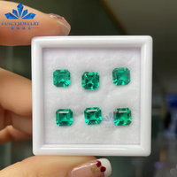 FancyJewelry en stock – Émeraude de laboratoire de Colombie de qualité supérieure, taille Asscher 6x6mm, pierre précieuse en vrac – Vente en gros