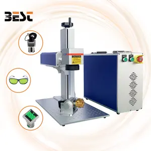 Fiber Laser Marking Machine 50w With Rotary Gold Jewelry Maker Laser Marking Machine