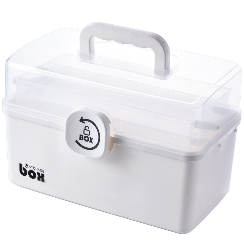 High-Capacity Plastic Medicine Storage Pill Box Injection-Technics Rectangle Office Organizer for Family and Food Use