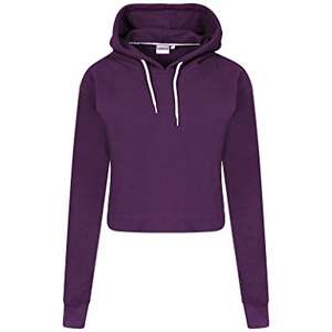 Haut court à capuche tendance pour femme, style streetwear, manches longues, décontracté et sportif, 100% coton - Product Image 2