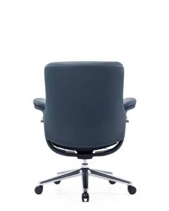 Silla de Oficina Giratoria de Cuero Ergonómica con Respaldo Medio y Base Multifuncional <span class=keywords><strong>DONATI</strong></span> Azul, Diseño Moderno, Espuma Moldeada de Alta Densidad - Product Image 5