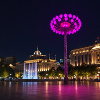 Dekorative Fernbedienbare RGB LED-Baumbeleuchtung Blumenförmiger Laternenpfahl Außenbeleuchtung für Garten, Platz, Park, Straße und Quadrat