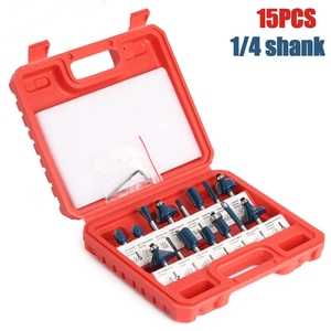 Juego de 15 fresas para trabajar la madera en caja de plástico, combinación de máquina de grabado y decoración de bordes, brocas para router CNC de carpintería - Product Image 4