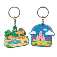 Porte-clés en PVC durable de forme personnalisée, imprimé par transfert thermique, pour clés de voiture d'adulte, cadeau de fête avec carte de présentation
