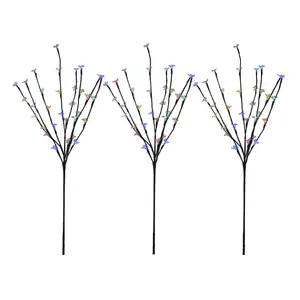 인기있는 뜨거운 판매 벚꽃 LED 꽃 나뭇 가지 나무 스테이크 가지 정원 잔디 경로 마커 휴일 luces navida