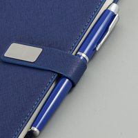 Ensemble cadeau de luxe en cuir pour carnet de notes promotionnel en gros, journal A5 rechargeable, agenda, ensemble cadeau d'entreprise avec stylo