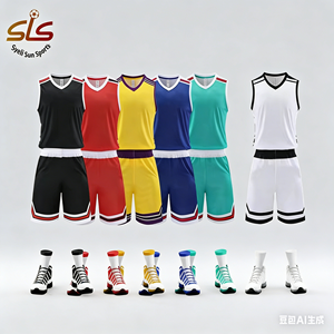 قمصان كرة سلة مخصصة 100% بوليستر قابلة للتنفس، ملابس رياضية للبالغين والأطفال مع شعار مطبوع بتقنية التسامي - Product Image 3